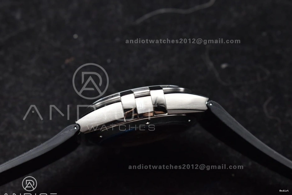 Gray Best Strap Constellation Edition 1:1 Gummy SS VSF Super A8900 on Black Clone Dial 0208